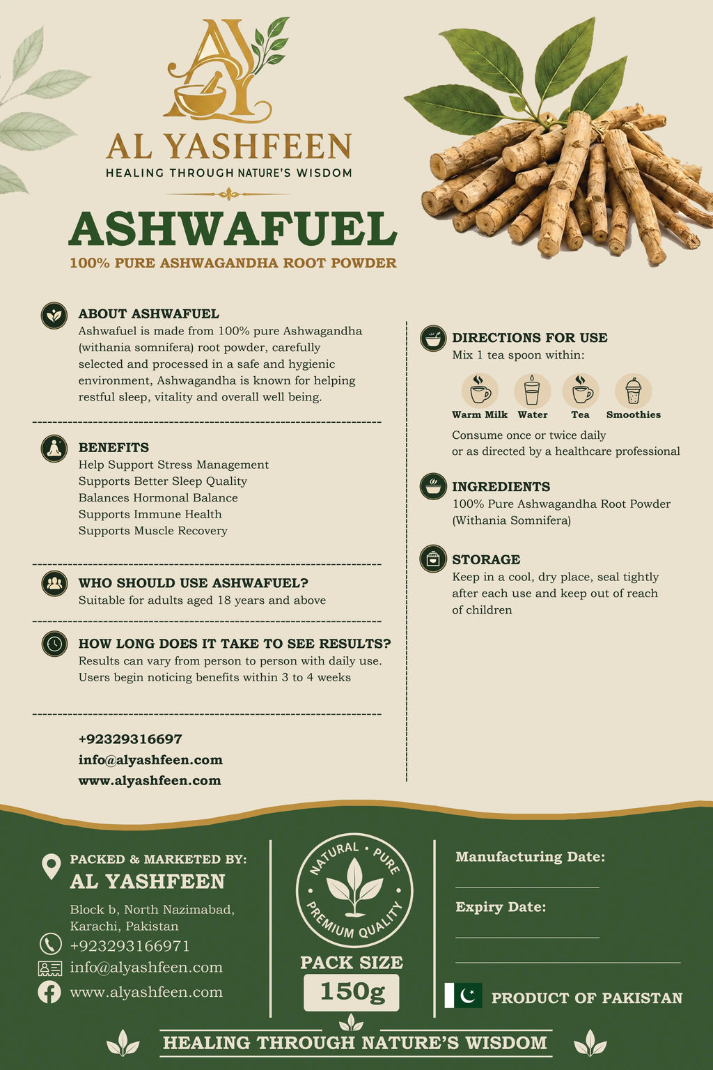 AshwaFuel – Ashwagandha Powder for Energy & Calm ⭐⭐⭐⭐⭐