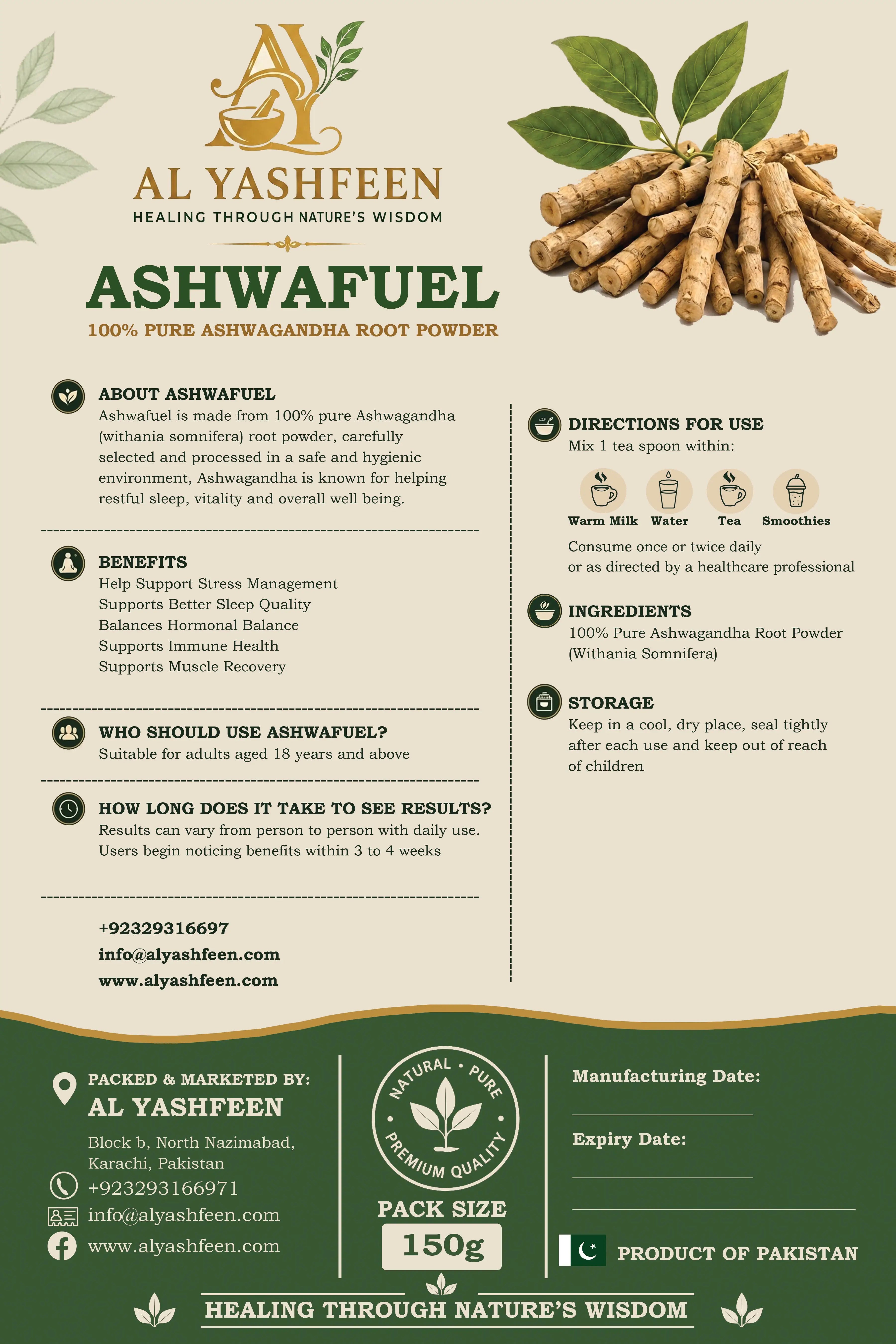 AshwaFuel – Ashwagandha Powder for Energy & Calm ⭐⭐⭐⭐⭐
